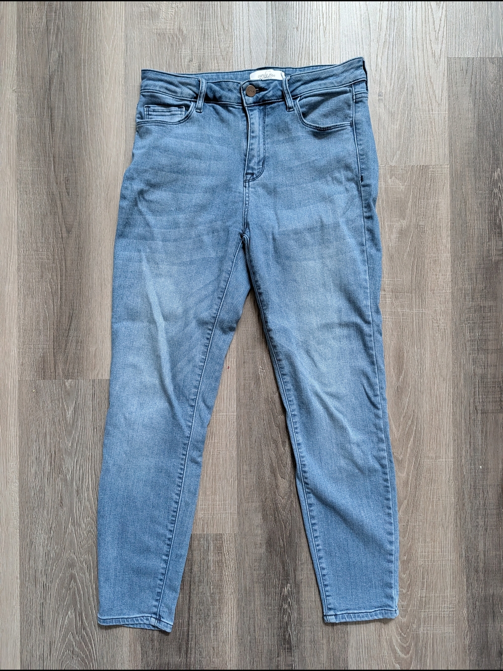 Carly Jeans Los Angeles Skinny Jeans Size 7 Light Wash Stretch Denim